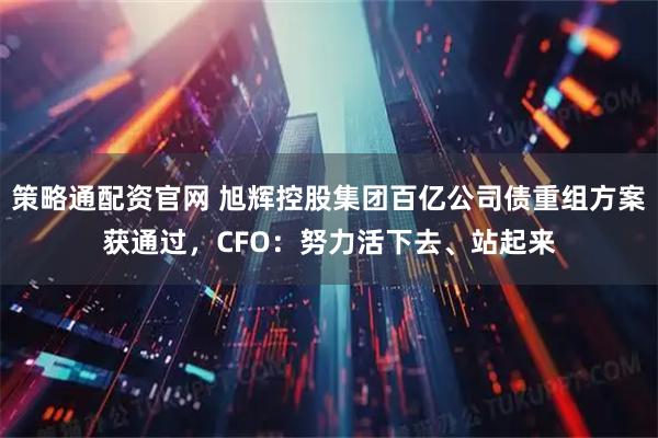 策略通配资官网 旭辉控股集团百亿公司债重组方案获通过，CFO：努力活下去、站起来