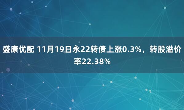 盛康优配 11月19日永22转债上涨0.3%，转股溢价率22.38%